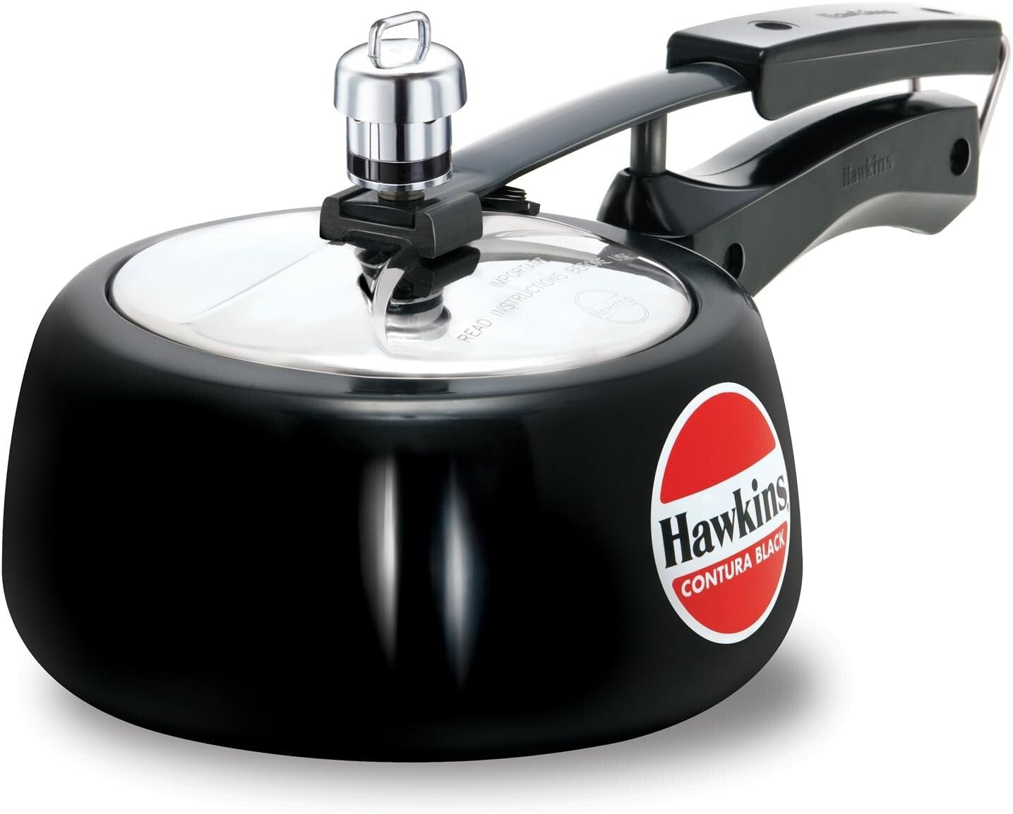 Hawkins Contura Pressure Cooker, 1.5 Litre Capacity, Black  Free Shipping